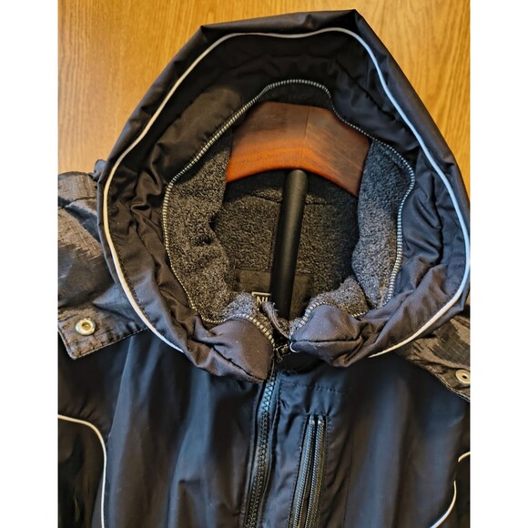 NILS Women’s Outdoors Snow Sports Winter Ski Black Hooded Jacket Size 8 - Picture 4 of 6